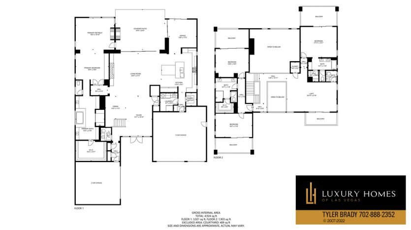 floor plan of The Ridges Las Vegas Homes for Sale, 11493 Opal Springs Way, Las Vegas, NV 89135