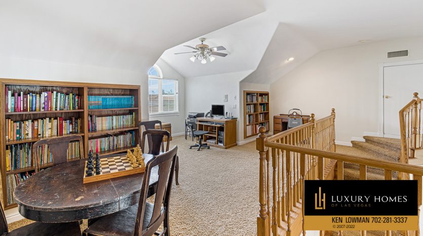 reading room at Custom Home for sale in Henderson, 450 Patti Ann Woods Dr, Henderson, NV 89002