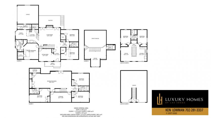 floor plan of Custom Home for sale in Henderson, 450 Patti Ann Woods Dr, Henderson, NV 89002