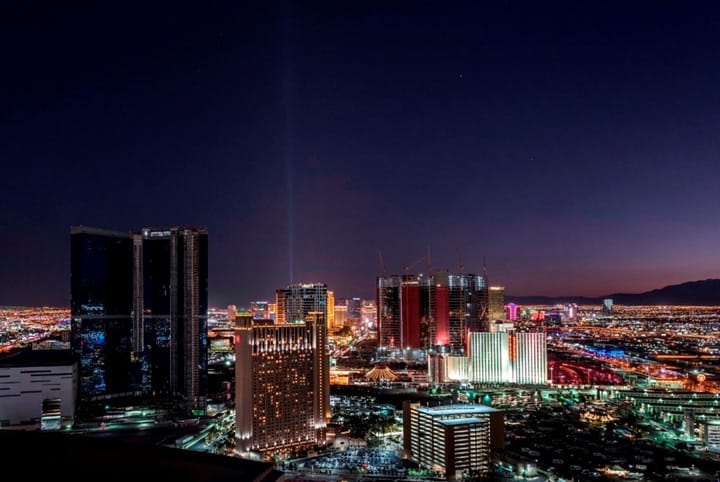 View of Las Vegas during the night