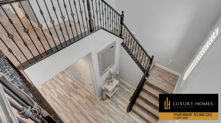 stairway at Paseos at Summerlin home for sale, 640 Hayborn Meadows St, Las Vegas, NV 89138