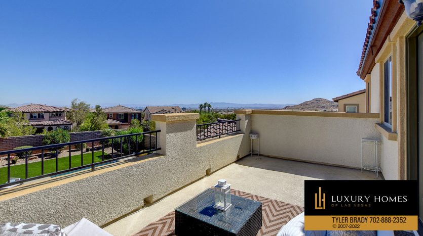 terrace view at Paseos at Summerlin home for sale, 640 Hayborn Meadows St, Las Vegas, NV 89138