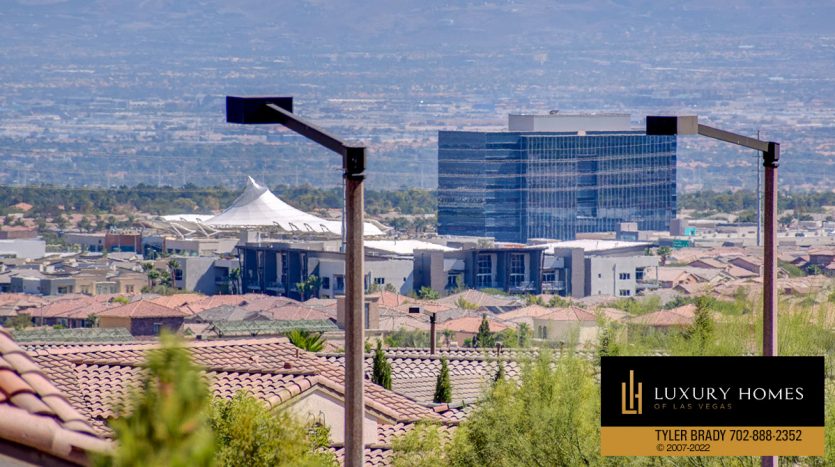 city view at Paseos at Summerlin home for sale, 640 Hayborn Meadows St, Las Vegas, NV 89138