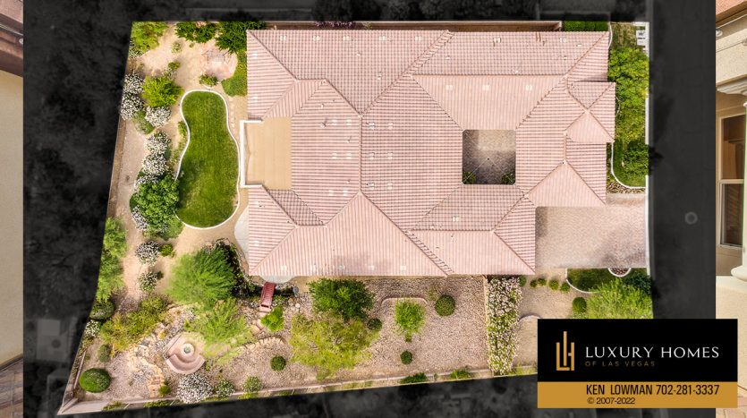 drone view of The Ridges Las Vegas Home for Sale, 72 Tapadero Lane, Las Vegas, NV 89135