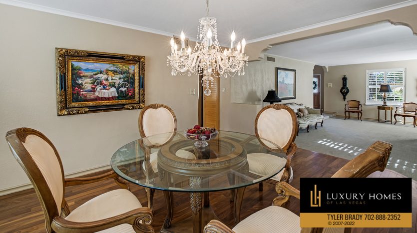 Dining at The Lakes Las Vegas Home for sale, 2801 High Sail Court, Las Vegas, NV 89117