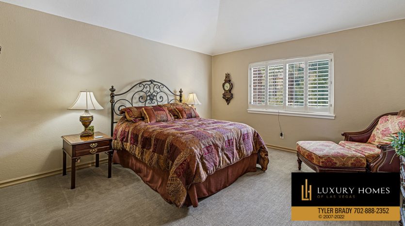 Bedroom at The Lakes Las Vegas Home for sale, 2801 High Sail Court, Las Vegas, NV 89117