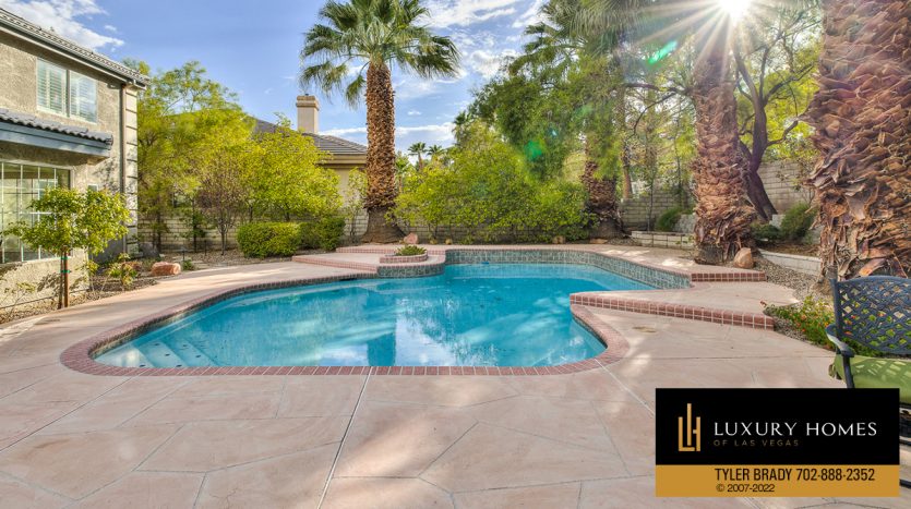 Pool at The Lakes Las Vegas Home for sale, 2801 High Sail Court, Las Vegas, NV 89117