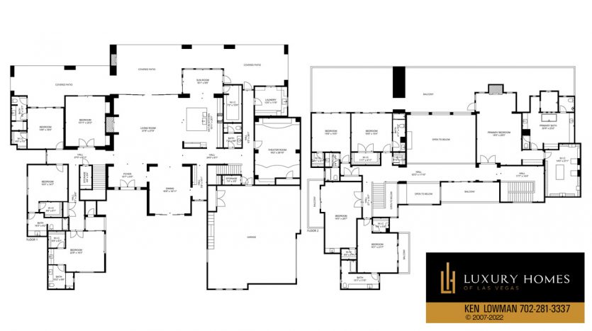 floor plan of The Ridges Las Vegas Homes for Sale, 28 Quiet Moon Lane, Las Vegas, NV 89135