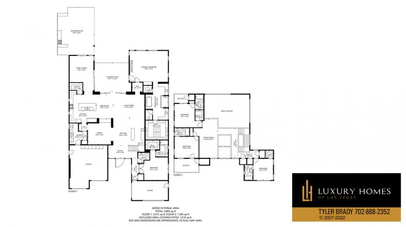 floorplan of The Ridges Homes for Sale, 46 Coralwood Drive, Las Vegas, NV 89135