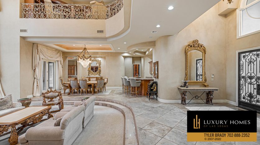 Living room at Tournament Hills Home for Sale, 8905 Greensboro Lane, Las Vegas, NV 89134