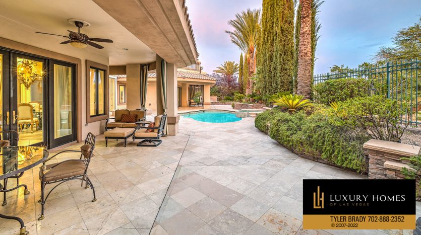 pool side at Tournament Hills Home for Sale, 8905 Greensboro Lane, Las Vegas, NV 89134