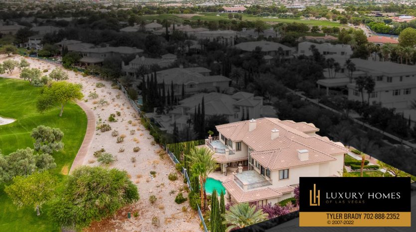 drone view of Tournament Hills Home for Sale, 8905 Greensboro Lane, Las Vegas, NV 89134