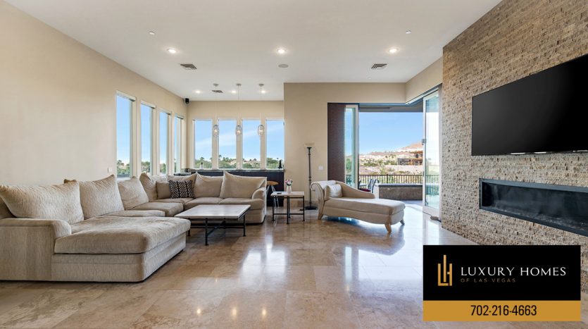 Living room at Macdonald Ranch Homes for Sale, 1468 Macdonald Ranch Drive, Las Vegas, NV 89012