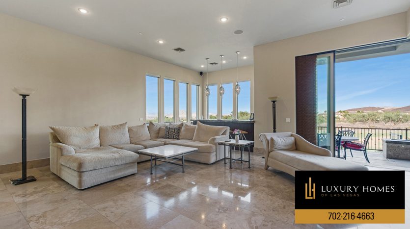 Living room at Macdonald Ranch Homes for Sale, 1468 Macdonald Ranch Drive, Las Vegas, NV 89012
