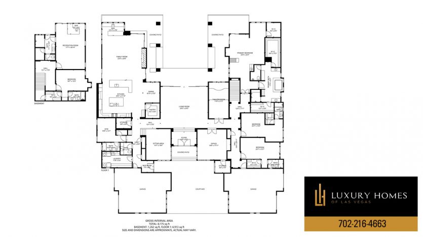 floor plan of Macdonald Ranch Homes for Sale, 1468 Macdonald Ranch Drive, Las Vegas, NV 89012