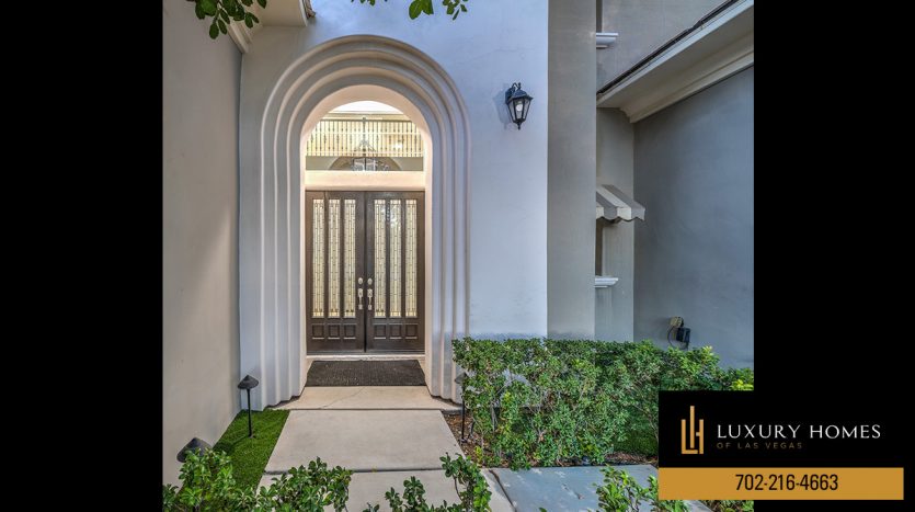 Front door at The Palisades Home for sale, 200 Surtees Point Street, Las Vegas, NV 89144