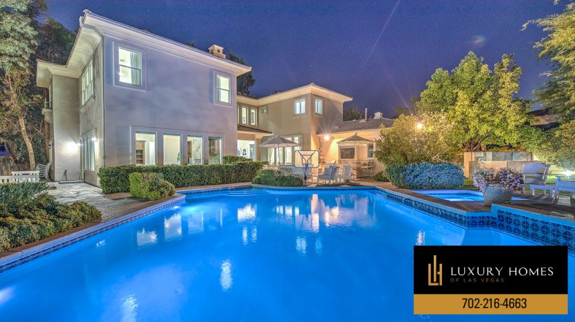 pool at The Palisades Home for sale, 200 Surtees Point Street, Las Vegas, NV 89144