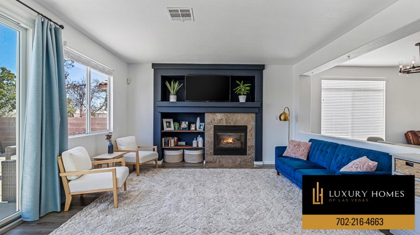 Livingroom at Las Vegas home for sale, 3444 Gosling Street, Las Vegas, NV 89117