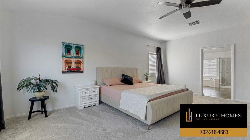 Bedroom at Las Vegas home for sale, 3444 Gosling Street, Las Vegas, NV 89117