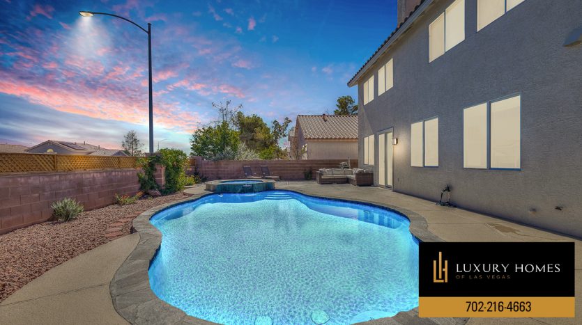 Pool at Las Vegas home for sale, 3444 Gosling Street, Las Vegas, NV 89117