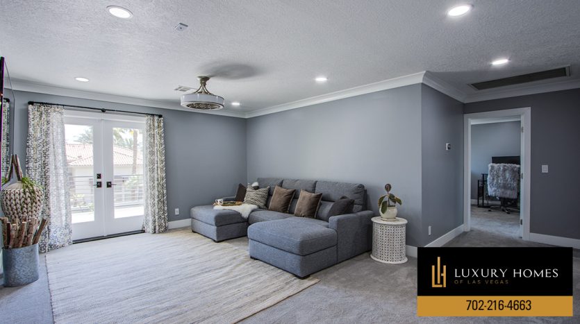 guest living room at Paloma Estates Las Vegas Homes for Sale, 2020 Loro Court, Las Vegas, NV 89117