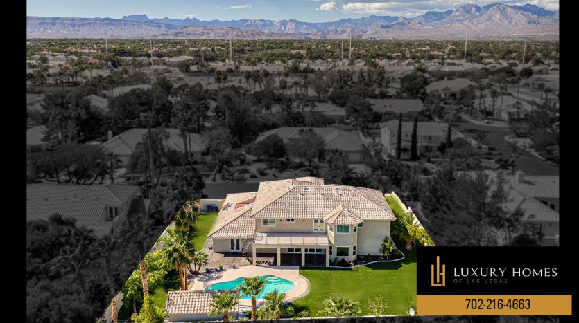 drone view of Paloma Estates Las Vegas Homes for Sale, 2020 Loro Court, Las Vegas, NV 89117