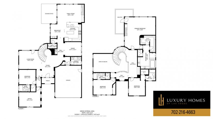 floor plan of Red Rock Country Club Home for Sale, 2854 Evening Rock Street, Las Vegas, NV 89135