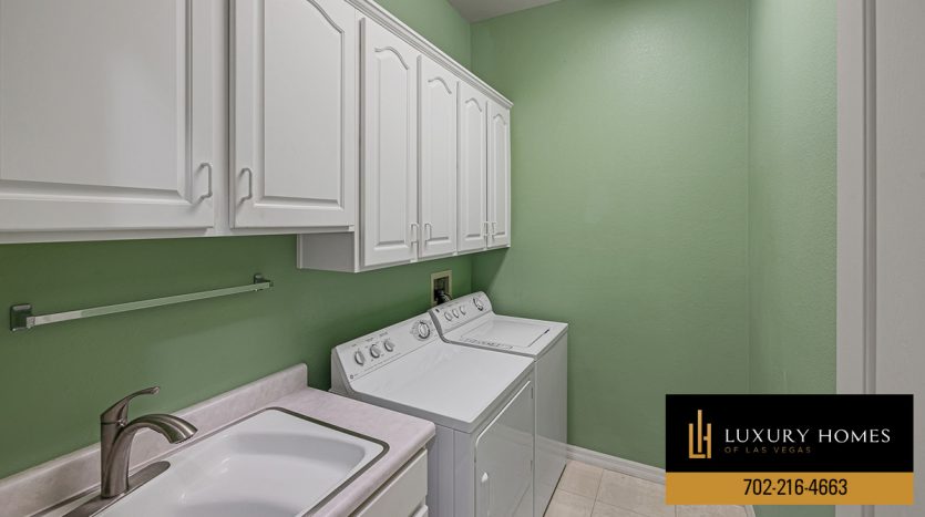 laundry area at Sun City Summerlin Homes for Sale, 2220 Hot Oak Ridge Street, Las Vegas, NV 89134