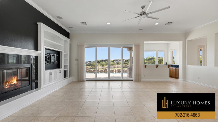 living room at The Ridges Las Vegas Homes for Sale, 35 Panorama Crest Avenue, Las Vegas, NV 89135