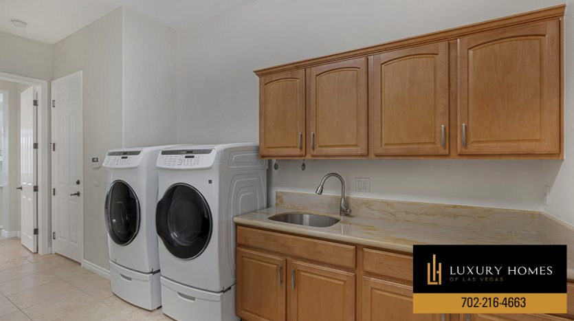 laundry area at The Ridges Las Vegas Homes for Sale, 35 Panorama Crest Avenue, Las Vegas, NV 89135