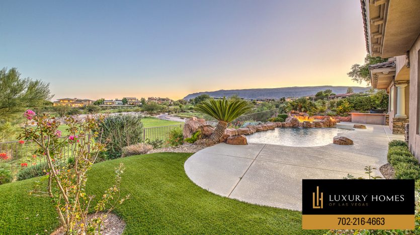 backyard view at The Ridges Las Vegas Homes for Sale, 35 Panorama Crest Avenue, Las Vegas, NV 89135