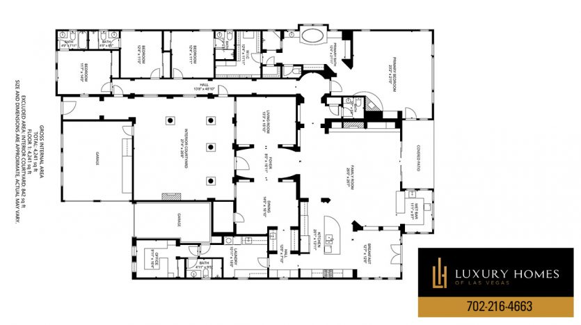 floor plan of The Ridges Las Vegas Homes for Sale, 35 Panorama Crest Avenue, Las Vegas, NV 89135