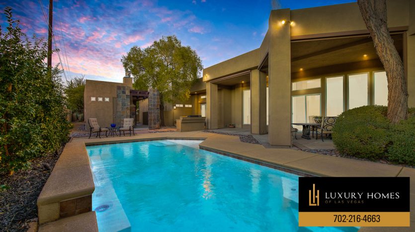 Pool at Section 10 homes for sale, 8109 Via Del Cerro Court, Las Vegas