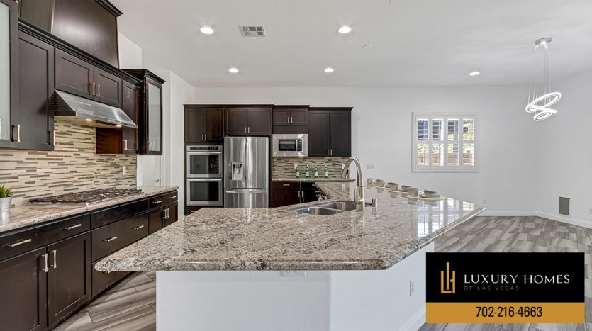 Kitchen at Summerlin Luxury Home for sale, 775 Porto Mio Way, Las Vegas, NV 89138