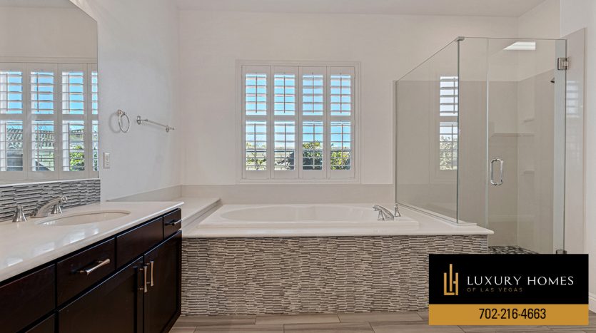 Bathroom at Summerlin Luxury Home for sale, 775 Porto Mio Way, Las Vegas, NV 89138