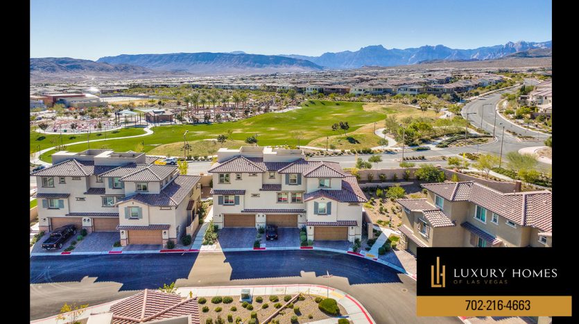 drone view of Summerlin home for sale, 11979 San Pablo Bay Street, Las Vegas, NV 89138