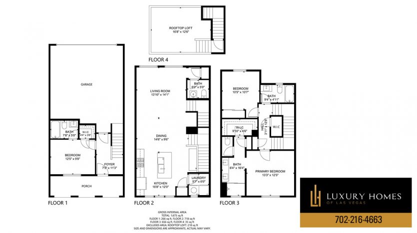 floor plan of Summerlin home for sale, 11979 San Pablo Bay Street, Las Vegas, NV 89138