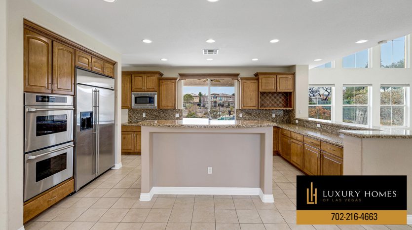 Kitchen at Queensridge home for sale, 9405 Queen Charlotte Drive, Las Vegas, NV 89145