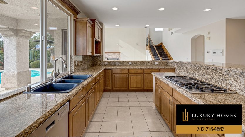 Kitchen at Queensridge home for sale, 9405 Queen Charlotte Drive, Las Vegas, NV 89145