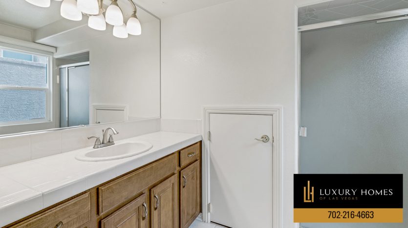 Bathroom at Queensridge home for sale, 9405 Queen Charlotte Drive, Las Vegas, NV 89145