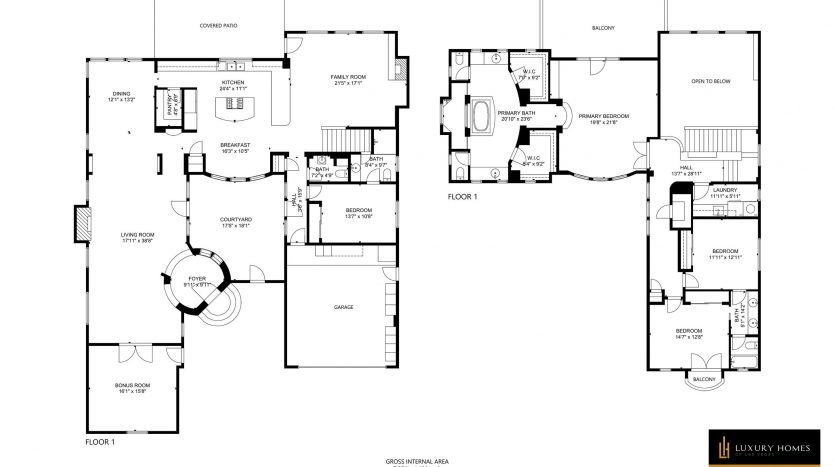floorplan of Queensridge home for sale, 9405 Queen Charlotte Drive, Las Vegas, NV 89145