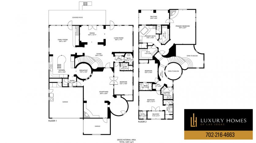 floor plan of Red Rock Country Club Home for Sale, 11256 Golden Chestnut Place, Las Vegas, NV 89135