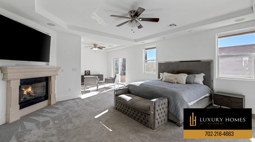 Bedroom at The Willows in Summerlin home for sale, 10691 Capesthorne Way, Las Vegas, NV 89135