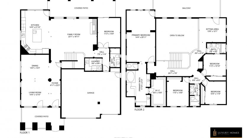 floor plan of The Paseos Las Vegas Home for Sale, 937 Las Palomas Drive, Las Vegas, NV 89138