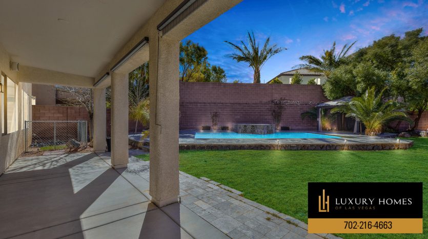 Pool at Henderson Luxury Home for Sale, 2579 Calanques, Henderson, NV 89044