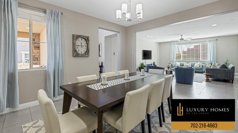 Dining room at Summerlin Luxury Homes for Sale, 10539 Frosted Sky, Las Vegas NV 89135