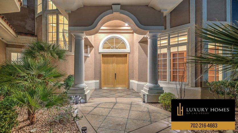 entrance at The Lakes Las Vegas Homes for Sale, 3016 Island View Court, Las Vegas, Nevada 89117