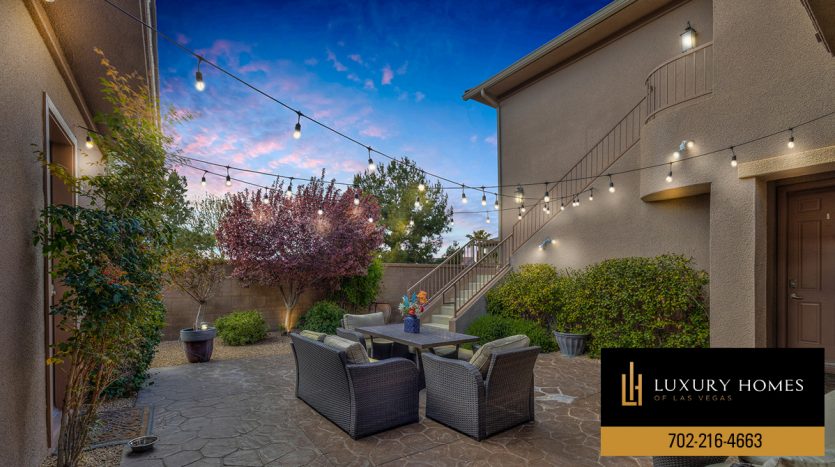 courtyard at Anthem Highlands Home for Sale, 2777 Borthwick Avenue, Henderson, Nevada 89044