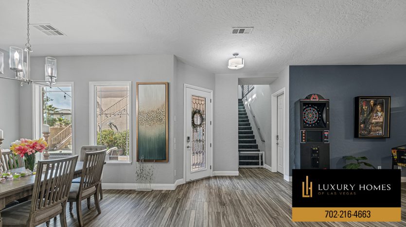 Living room at Anthem Highlands Home for Sale, 2777 Borthwick Avenue, Henderson, Nevada 89044