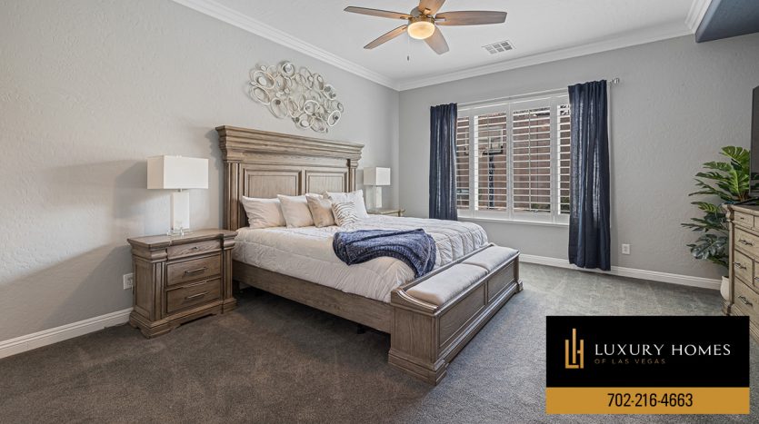 Bedroom at Anthem Highlands Home for Sale, 2777 Borthwick Avenue, Henderson, Nevada 89044